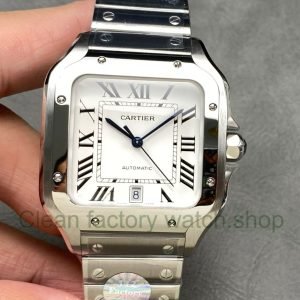 J12 Factory Cartier Santos WSSA0018 39.8mm Roman Numerals Silver Dial 16 J12 Factory Cartier Santos WSSA0018 39.8mm Roman Numerals Silver Dial 17 Clean Factory Watch
