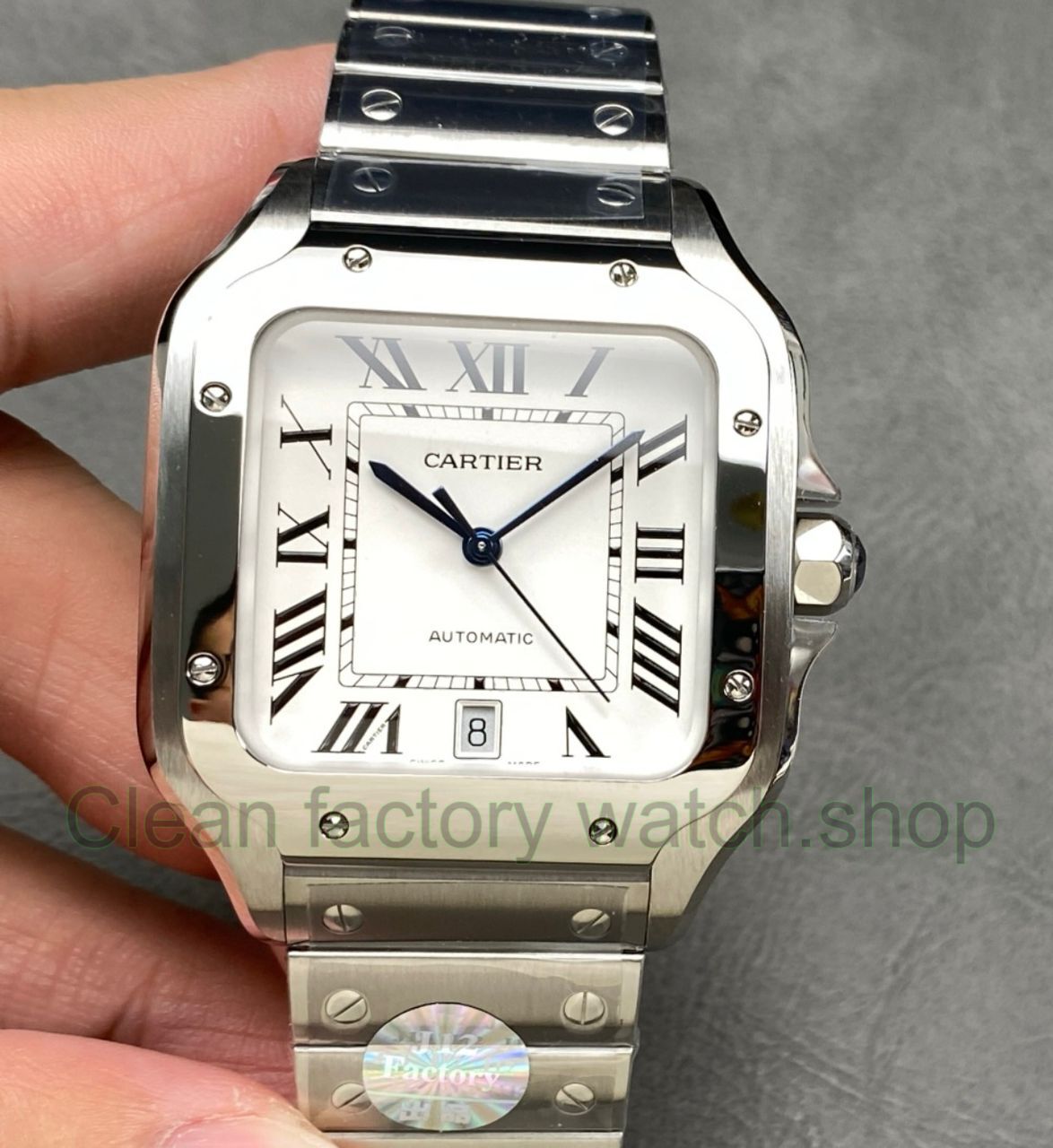 J12 Factory Cartier Santos WSSA0018 39.8mm Roman Numerals Silver Dial 1 J12 Factory Cartier Santos WSSA0018 39.8mm Roman Numerals Silver Dial 17 Clean Factory Watch