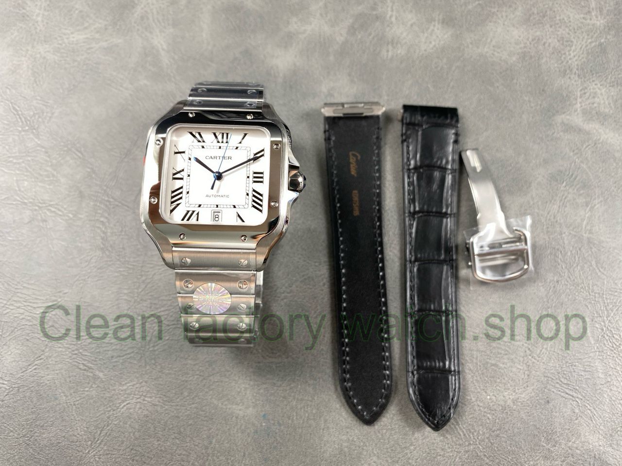 J12 Factory Cartier Santos WSSA0018 39.8mm Roman Numerals Silver Dial (18) J12 Factory Cartier Santos WSSA0018 39.8mm Roman Numerals Silver Dial (18)