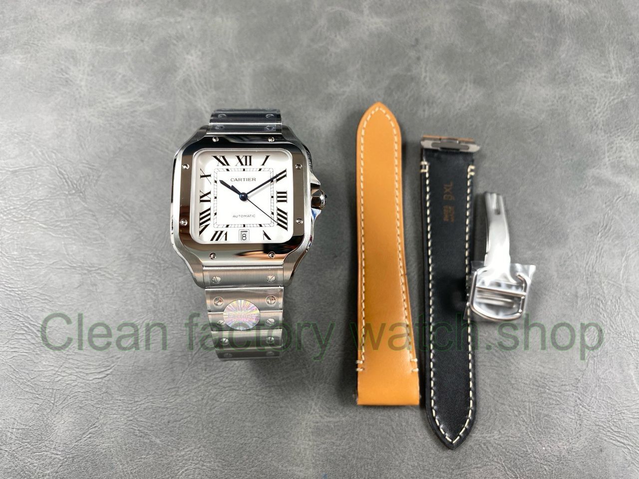 J12 Factory Cartier Santos WSSA0018 39.8mm Roman Numerals Silver Dial (19) J12 Factory Cartier Santos WSSA0018 39.8mm Roman Numerals Silver Dial (19)
