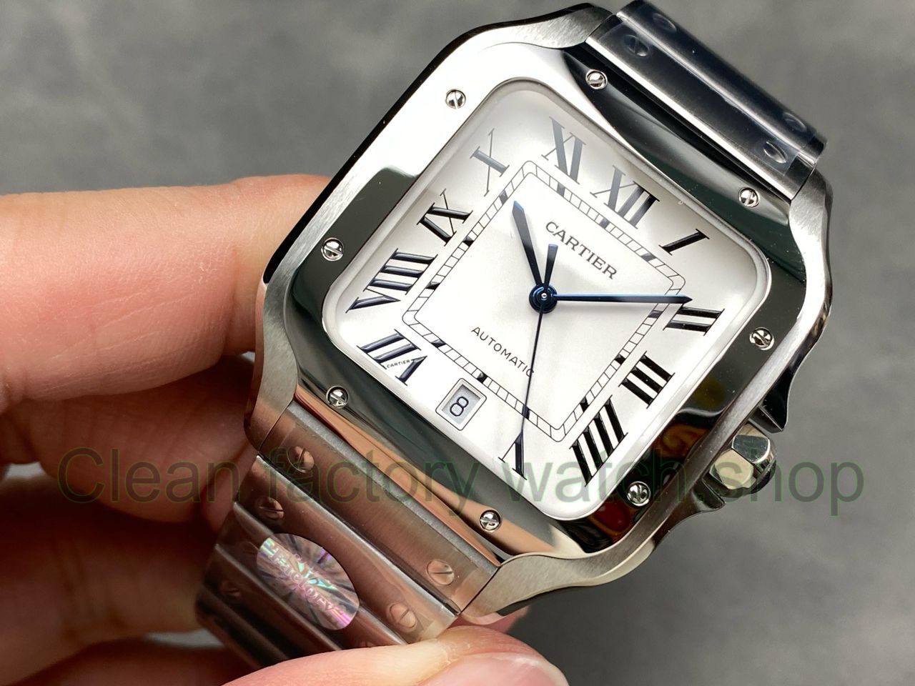J12 Factory Cartier Santos WSSA0018 39.8mm Roman Numerals Silver Dial (21) J12 Factory Cartier Santos WSSA0018 39.8mm Roman Numerals Silver Dial (21)