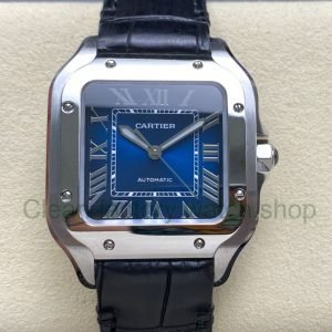 J12 Factory Cartier Santos WSSA0063 35.1mm Leather Strap Roman Numerals Blue Dial 8 J12 Factory Cartier Santos WSSA0063 35.1mm Leather Strap Roman Numerals Blue Dial 14 Clean Factory Watch