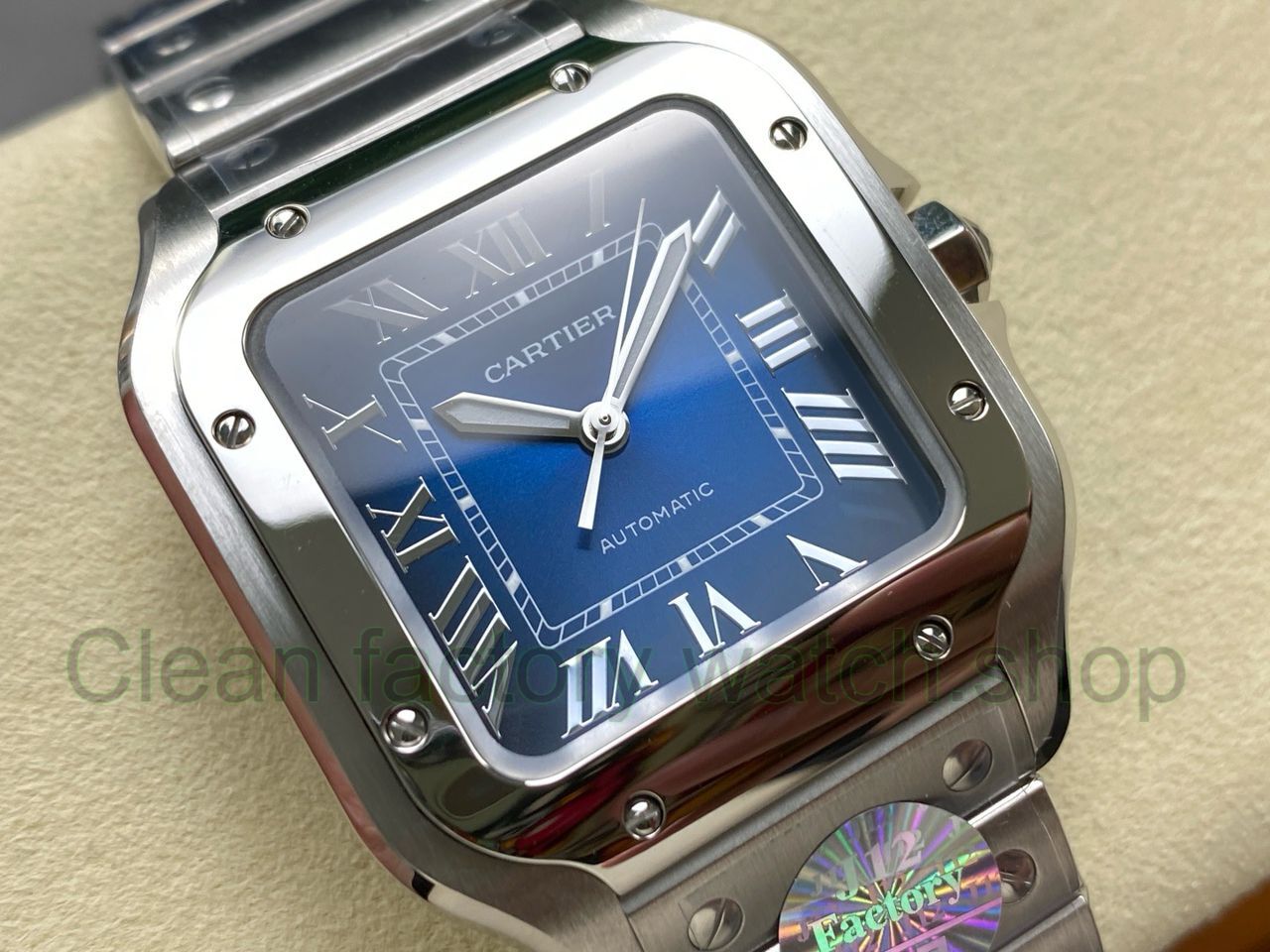 J12 Factory Cartier Santos WSSA0063 39.8mm Roman Numerals Blue Dial (1) J12 Factory Cartier Santos WSSA0063 39.8mm Roman Numerals Blue Dial (1)