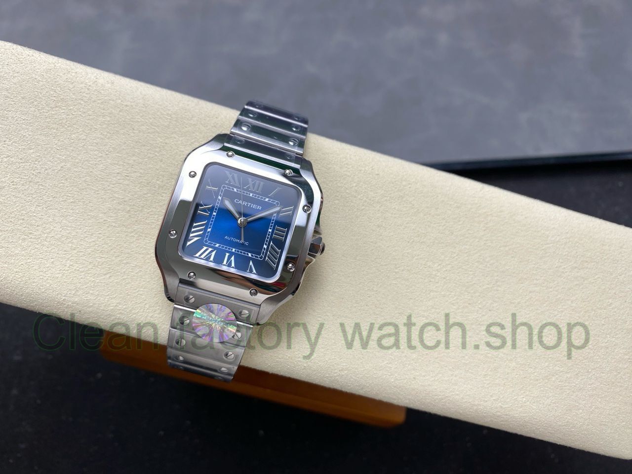 J12 Factory Cartier Santos WSSA0063 39.8mm Roman Numerals Blue Dial (14) J12 Factory Cartier Santos WSSA0063 39.8mm Roman Numerals Blue Dial (14)