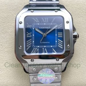 J12 Factory Cartier Santos WSSA0063 39.8mm Roman Numerals Blue Dial 6 J12 Factory Cartier Santos WSSA0063 39.8mm Roman Numerals Blue Dial 16 Clean Factory Watch