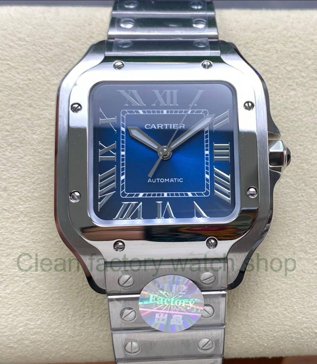 J12 Factory Cartier Santos WSSA0063 39.8mm Roman Numerals Blue Dial 1 J12 Factory Cartier Santos WSSA0063 39.8mm Roman Numerals Blue Dial 16 Clean Factory Watch