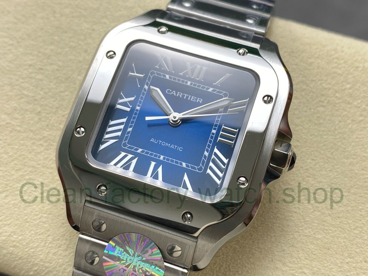 J12 Factory Cartier Santos WSSA0063 39.8mm Roman Numerals Blue Dial (19) J12 Factory Cartier Santos WSSA0063 39.8mm Roman Numerals Blue Dial (19)