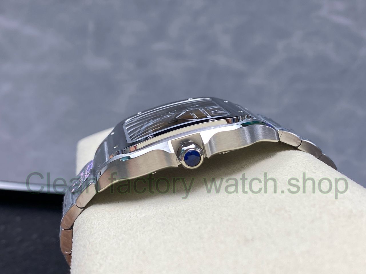 J12 Factory Cartier Santos WSSA0064 39.8mm Roman Numerals Brown Dial (10) J12 Factory Cartier Santos WSSA0064 39.8mm Roman Numerals Brown Dial (10)