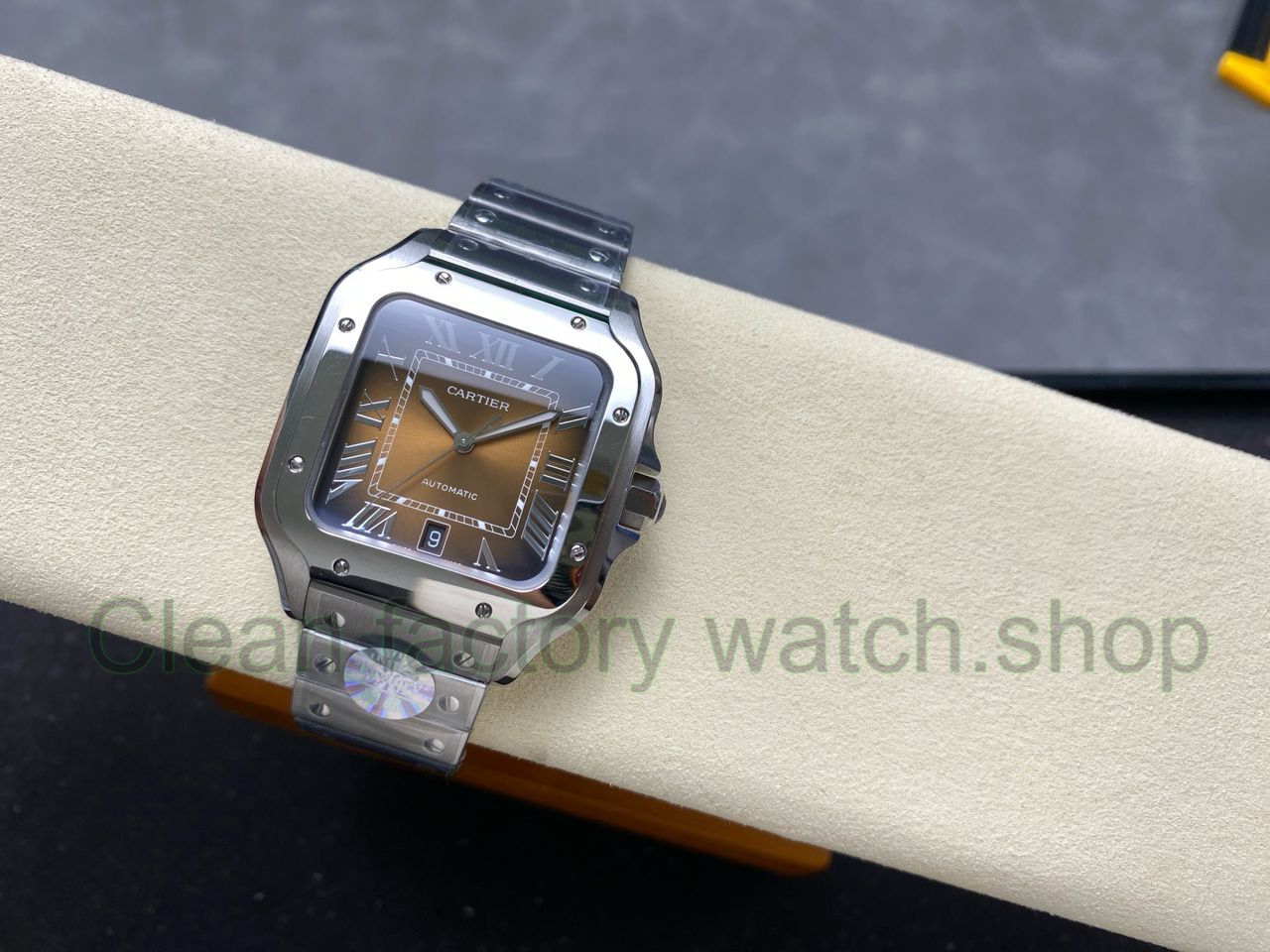 J12 Factory Cartier Santos WSSA0064 39.8mm Roman Numerals Brown Dial (4) J12 Factory Cartier Santos WSSA0064 39.8mm Roman Numerals Brown Dial (4)