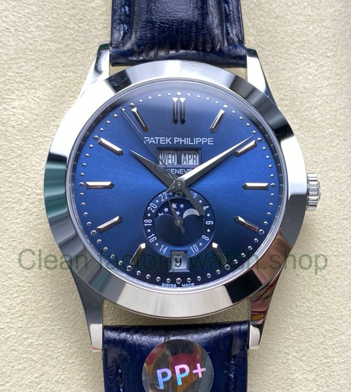 PP Factory Patek Philippe Annual Calendar 5396G White Gold Blue Dial 11 Clean Factory Watch