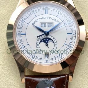 PP Factory Patek Philippe Annual Calendar 5396R 001 Rose Gold Silver Dial 3 Clean Factory Watch