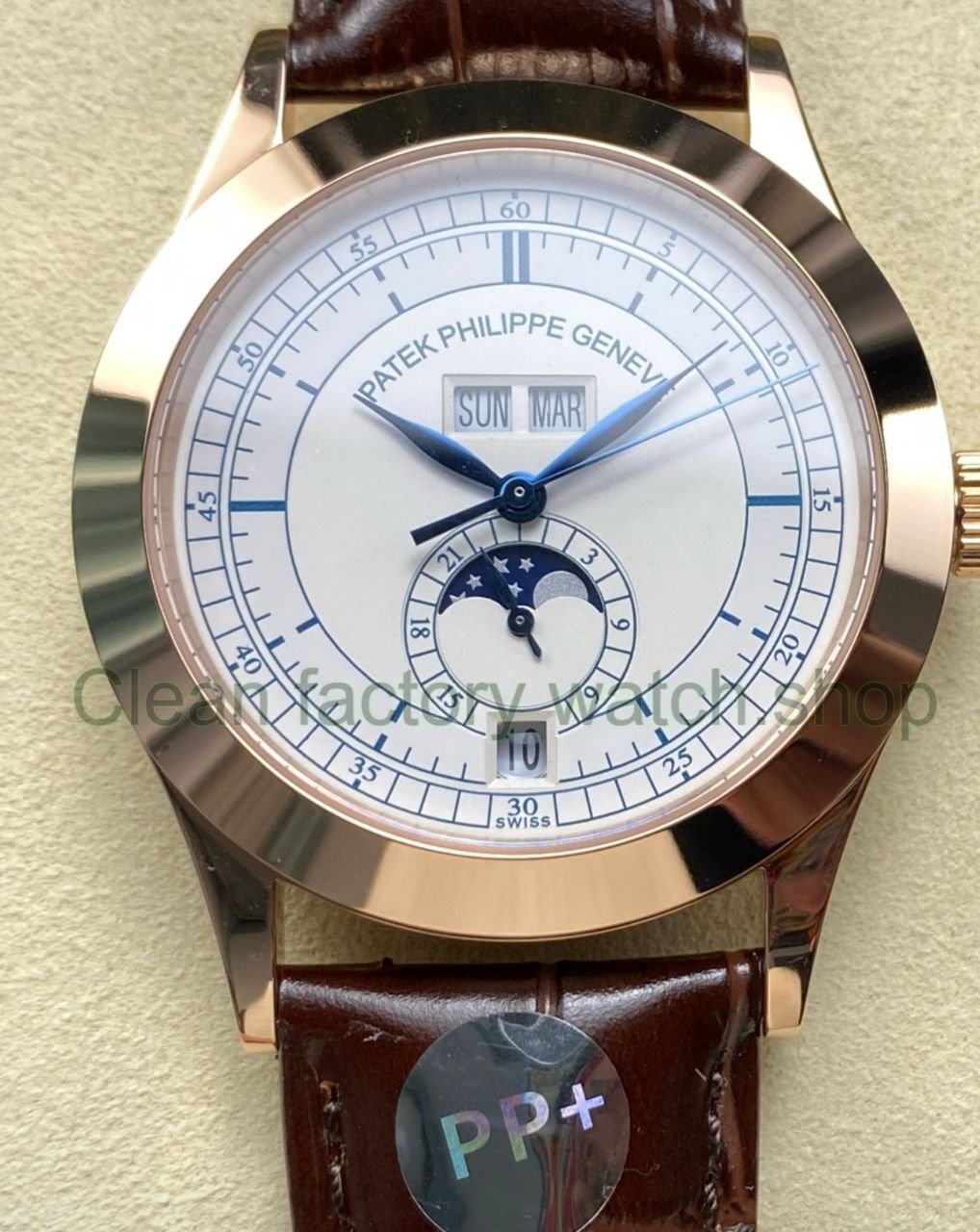 PP Factory Patek Philippe Annual Calendar 5396R 001 Rose Gold Silver Dial 3 Clean Factory Watch