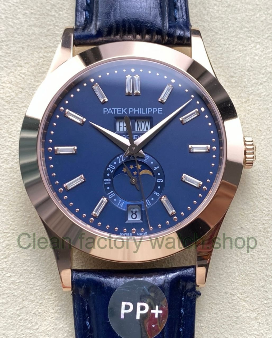 PP Factory Patek Philippe Annual Calendar 5396R 014 Rose Gold Blue Dial 1 Clean Factory Watch