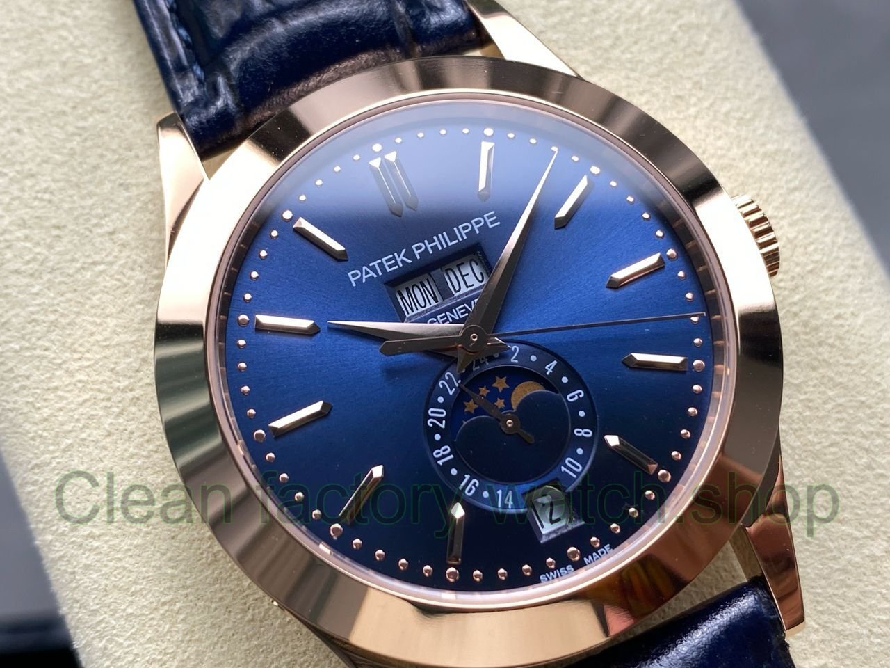 PP+ Factory Patek Philippe Annual Calendar 5396R-015 Rose gold Baguette Blue Dial (2) PP+ Factory Patek Philippe Annual Calendar 5396R-015 Rose gold Baguette Blue Dial (2)