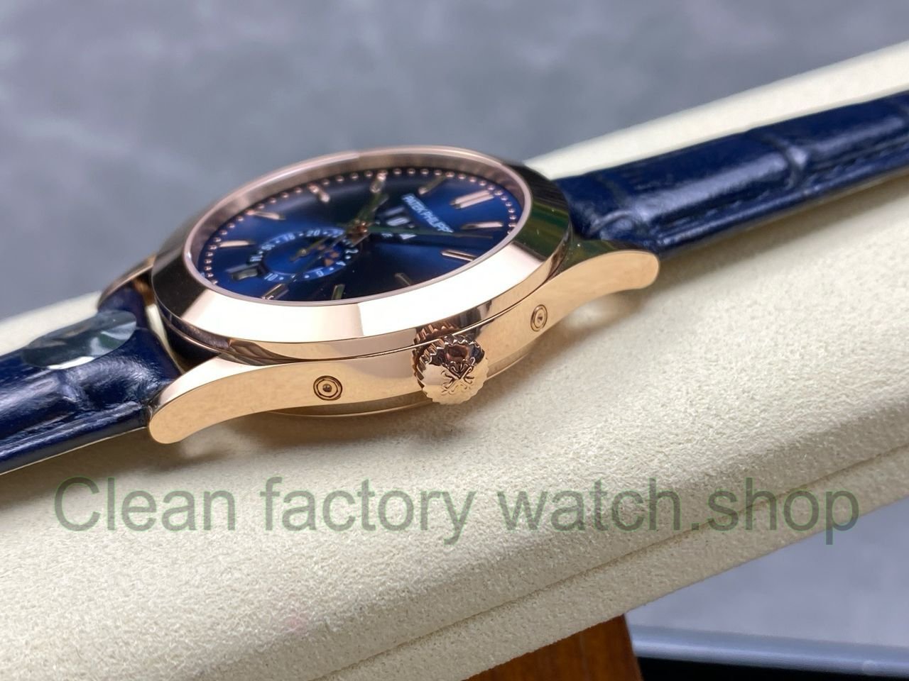 PP+ Factory Patek Philippe Annual Calendar 5396R-015 Rose gold Baguette Blue Dial (4) PP+ Factory Patek Philippe Annual Calendar 5396R-015 Rose gold Baguette Blue Dial (4)