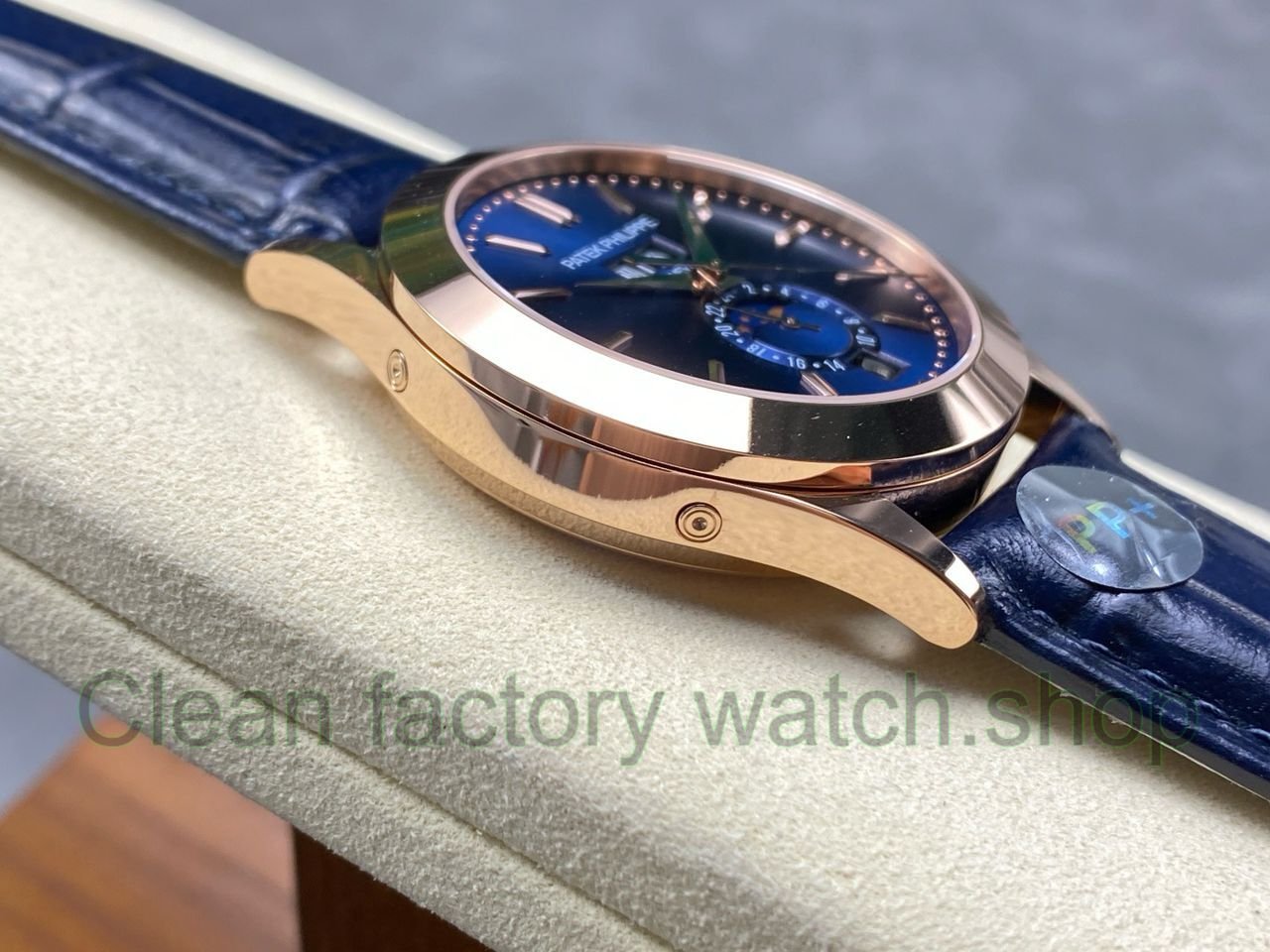 PP+ Factory Patek Philippe Annual Calendar 5396R-015 Rose gold Baguette Blue Dial (8) PP+ Factory Patek Philippe Annual Calendar 5396R-015 Rose gold Baguette Blue Dial (8)