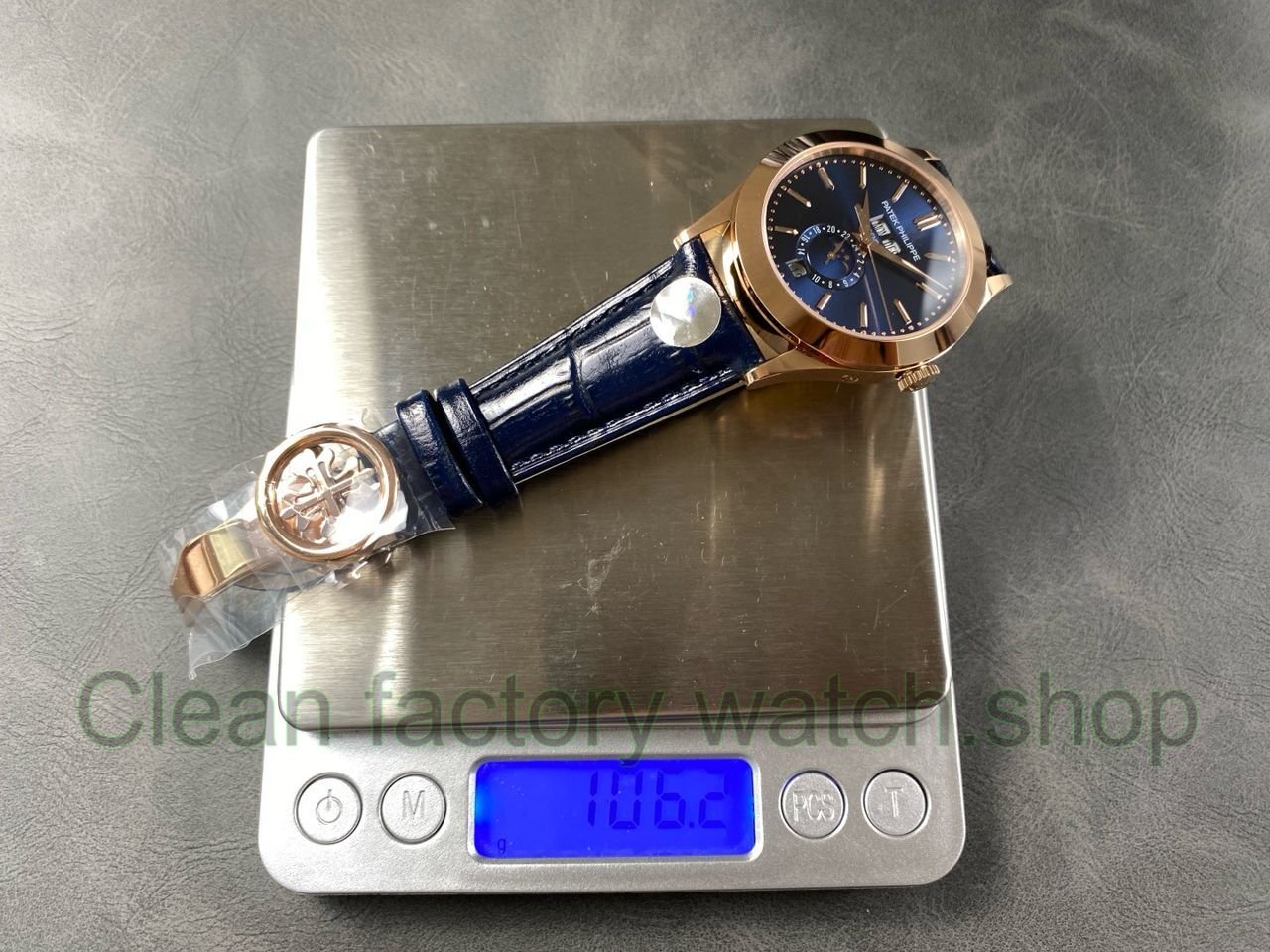 PP+ Factory Patek Philippe Annual Calendar 5396R-015 Rose gold Baguette Blue Dial (9) PP+ Factory Patek Philippe Annual Calendar 5396R-015 Rose gold Baguette Blue Dial (9)