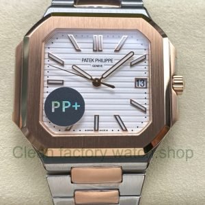 PP Factory Patek Philippe Cubitus 5821 45mm Half Rose Gold White Dial 2 Clean Factory Watch