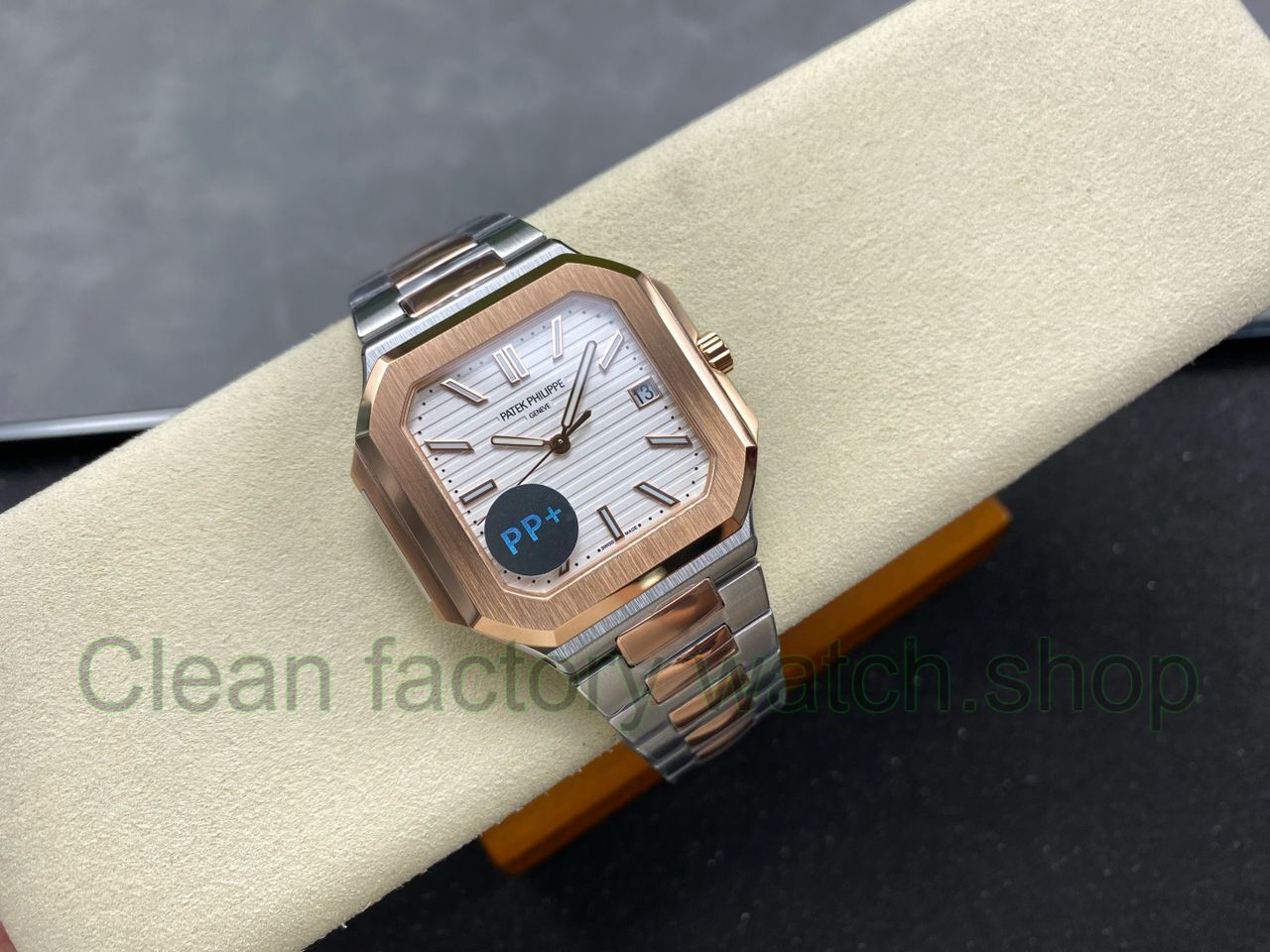 PP+ Factory Patek Philippe Cubitus 5821 45mm Half Rose Gold White Dial (9) PP+ Factory Patek Philippe Cubitus 5821 45mm Half Rose Gold White Dial (9)