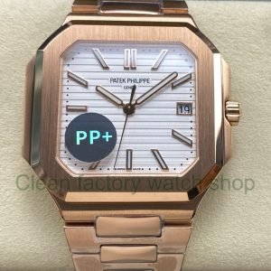 PP Factory Patek Philippe Cubitus 5821 45mm Rose Gold White Dial 3 Clean Factory Watch