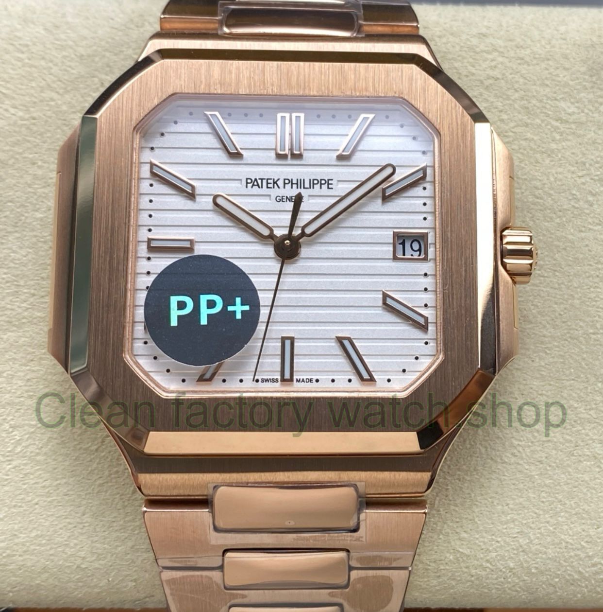 PP+ Factory Patek Philippe Cubitus 5821 45mm Rose Gold White Dial 1 PP Factory Patek Philippe Cubitus 5821 45mm Rose Gold White Dial 3 Clean Factory Watch