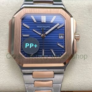 PP Factory Patek Philippe Cubitus 58211AR 001 45mm Half Rose Gold Blue Dial 2 Clean Factory Watch