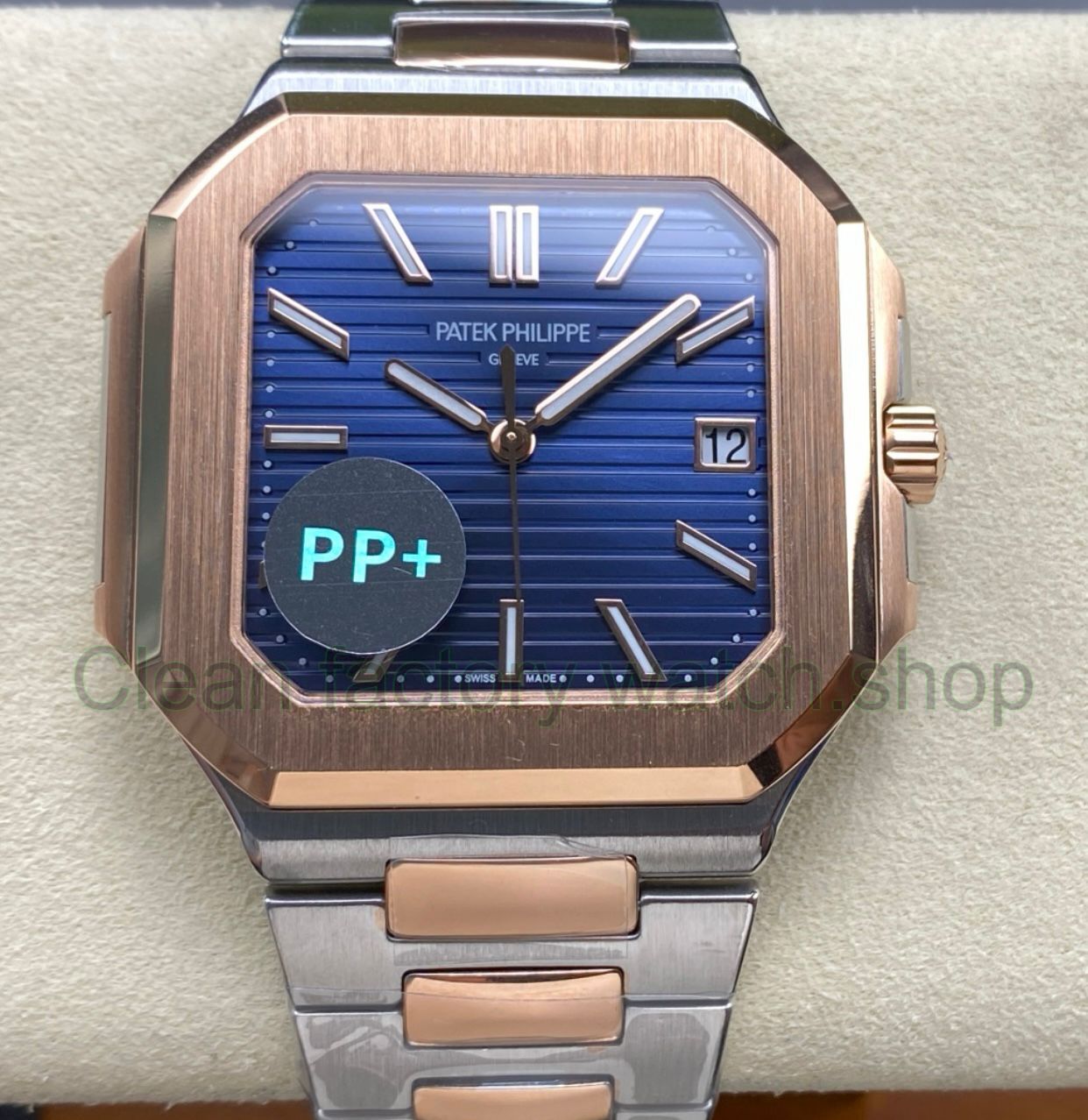 PP+ Factory Patek Philippe Cubitus 5821/1AR-001 45mm Half Rose Gold Blue Dial 1 PP Factory Patek Philippe Cubitus 58211AR 001 45mm Half Rose Gold Blue Dial 2 Clean Factory Watch