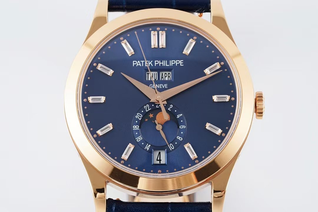 PPF Factory Patek Philippe Annual Calendar 5396R-015 Rose Gold Baguette Diamond Blue Dial (11) PPF Factory Patek Philippe Annual Calendar 5396R-015 Rose Gold Baguette Diamond Blue Dial (11)