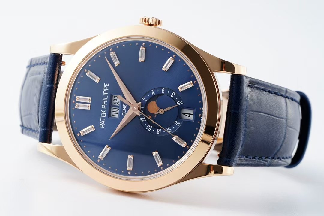 PPF Factory Patek Philippe Annual Calendar 5396R-015 Rose Gold Baguette Diamond Blue Dial (16) PPF Factory Patek Philippe Annual Calendar 5396R-015 Rose Gold Baguette Diamond Blue Dial (16)
