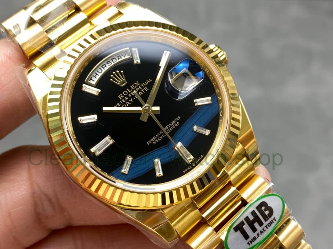 THB Factory Counterweight Rolex Day-Date 228238-0004 40mm Full Rose Gold Diamond Baguette Black Dial (1) THB Factory Counterweight Rolex Day-Date 228238-0004 40mm Full Rose Gold Diamond Baguette Black Dial (1)