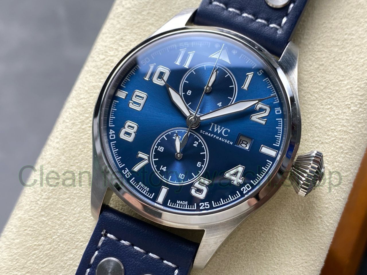 TW Factory IWC Le Petit Prince Monopusher Big Edition IW515202 46mm Arabic Numerals Blue Dial (3) TW Factory IWC Le Petit Prince Monopusher Big Edition IW515202 46mm Arabic Numerals Blue Dial (3)
