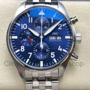 TW Factory IWC Pilot Chronograph IW377717 43mm Arabic Numerals blue Dial Clean Factory Watch