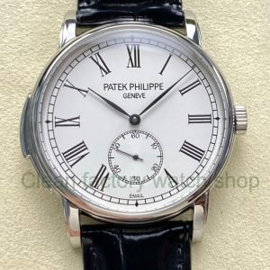 TW Factory Patek Philippe Calatrava 5022R-010 40mm Steel Calfskin Strap Roman Numerals White Dial 4 TW Factory Patek Philippe Calatrava 5022R 010 40mm Steel Calfskin Strap Roman Numerals White Dial 1 Clean Factory Watch