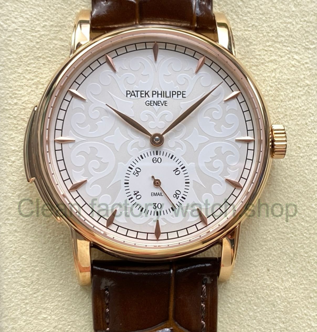TW Factory Patek Philippe Calatrava 5078 40mm Rose Gold Calfskin Strap White Dial 9 Clean Factory Watch