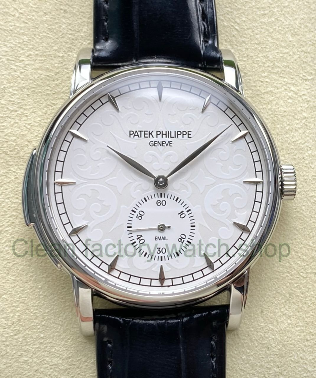 TW Factory Patek Philippe Calatrava 5078 40mm Steel Calfskin Strap White Dial 7 Clean Factory Watch