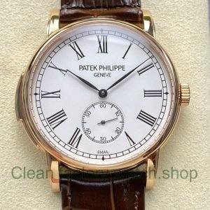 TW Factory Patek Philippe Calatrava 5078R-001 40mm Rose Gold Calfskin Strap Roman Numerals White Dial 14 TW Factory Patek Philippe Calatrava 5078R 001 40mm Rose Gold Calfskin Strap Roman Numerals Whi 1 Clean Factory Watch