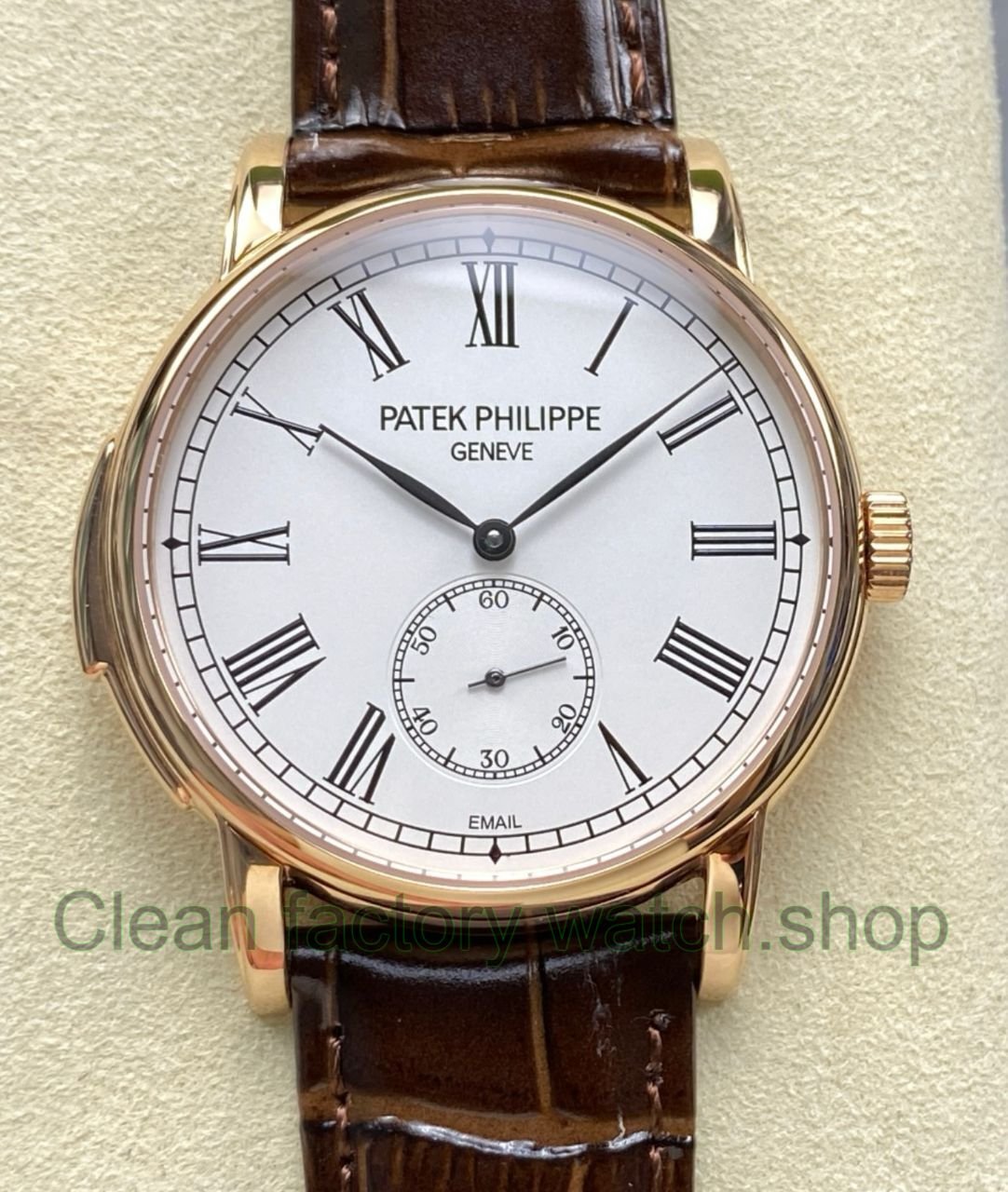 TW Factory Patek Philippe Calatrava 5078R 001 40mm Rose Gold Calfskin Strap Roman Numerals Whi 1 Clean Factory Watch