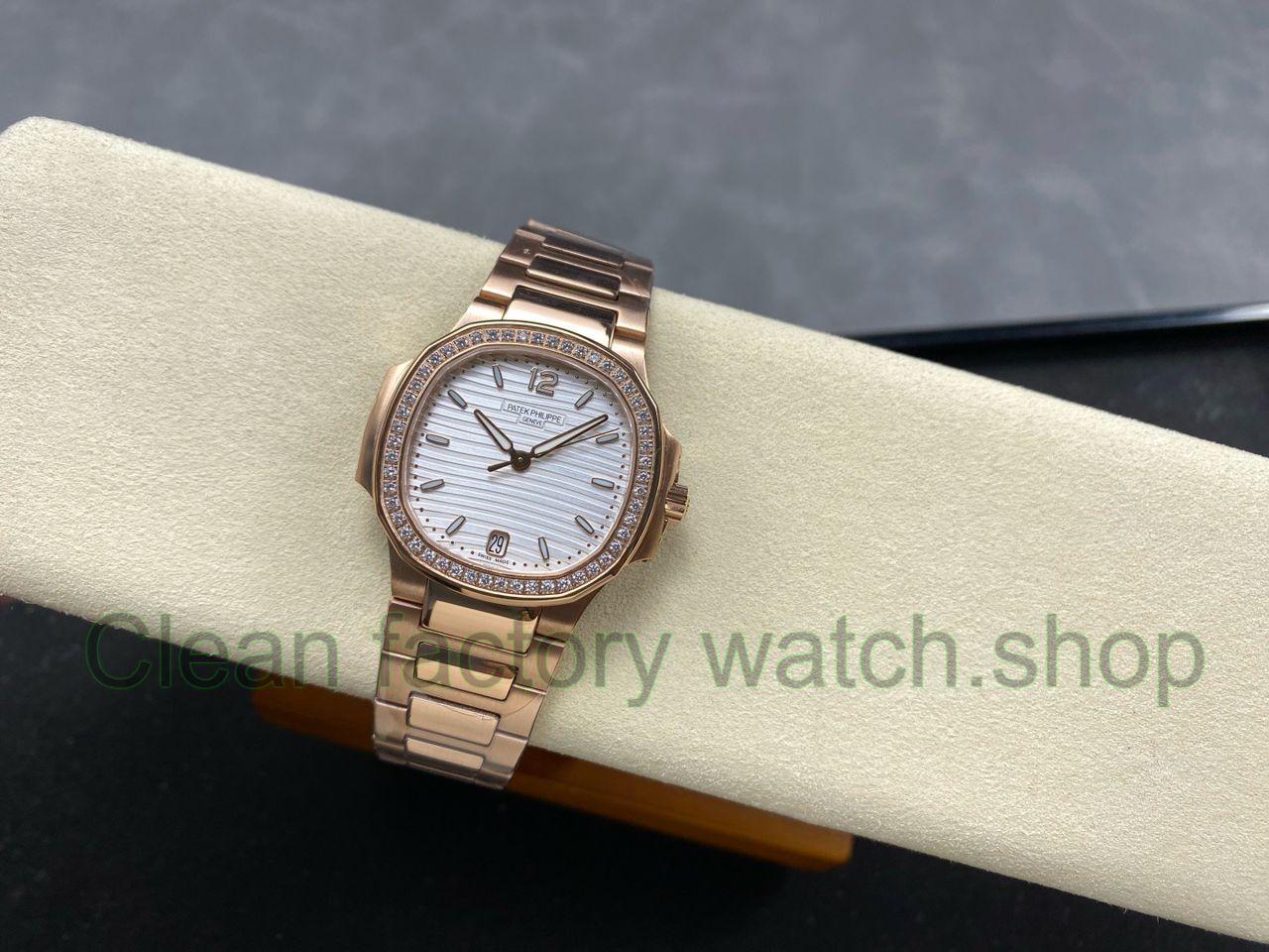 TW Factory Patek Philippe Nautilus 71181R-001 Rose Gold Diamond Bezel White Dial (1) TW Factory Patek Philippe Nautilus 71181R-001 Rose Gold Diamond Bezel White Dial (1)