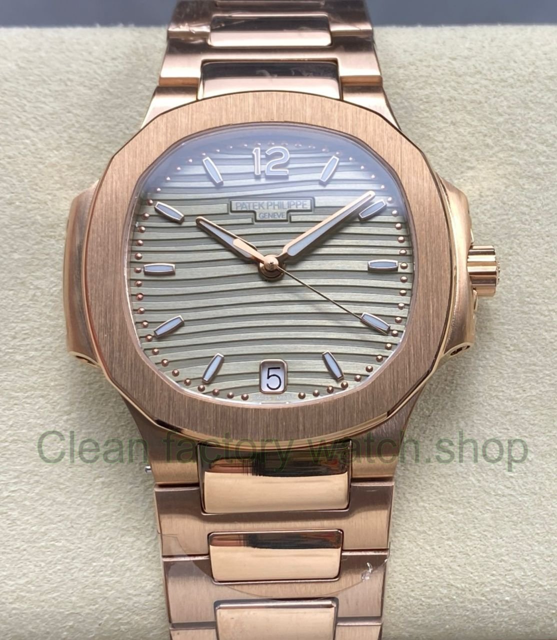 TW Factory Patek Philippe Nautilus 71181R Rose Gold Champagne Dial 1 Clean Factory Watch