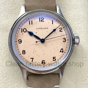VC Factory Longines Heritage L28194932 38.5mm Steel Calf skin Strap Arabic Numerals Champagn 6 Clean Factory Watch