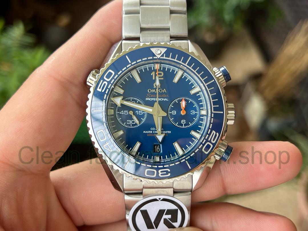 VR Factory Omega Seamaster Planet Ocean Chronograph 215.30.46.51.03.001 45.5mm Full Steel Blue Dial 1 VR Factory Omega Seamaster Planet Ocean Chronograph 215.30.46.51.03.001 45.5mm Full Steel Blue 8 Clean Factory Watch