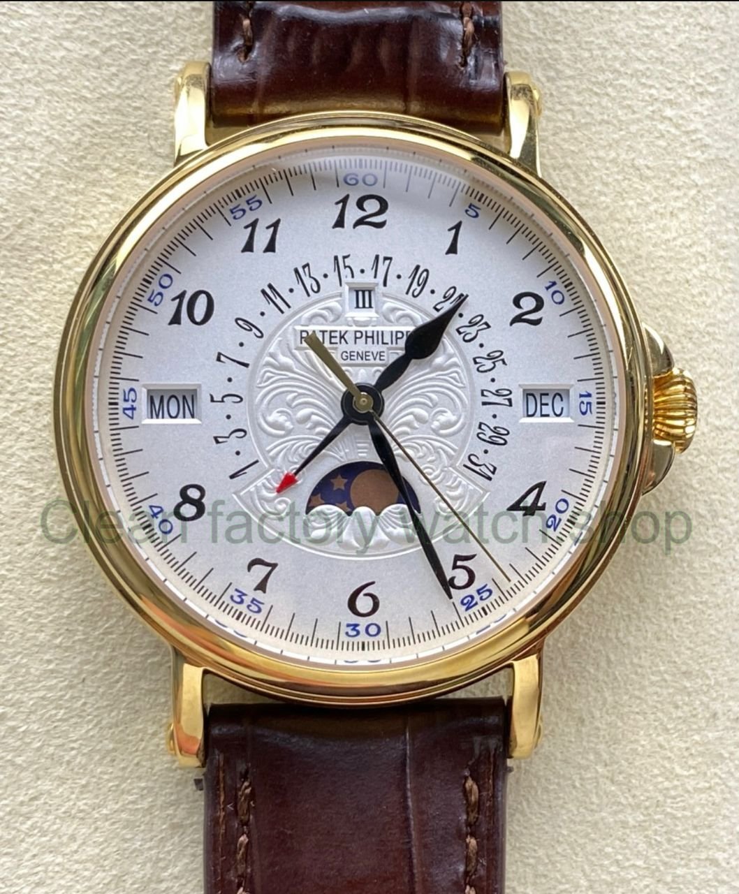 ZM Factory Patek Philippe Perpetual Calendar 5159J 001 38mm Yellow Gold Leather Strap White Dial 1 Clean Factory Watch