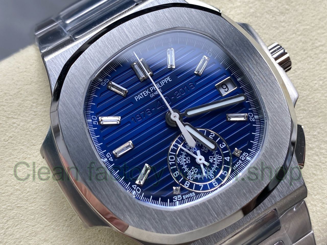 3K Factory Patek Philippe Nautilus 59761G-001 White Gold Blue Dial (7) 3K Factory Patek Philippe Nautilus 59761G-001 White Gold Blue Dial (7)