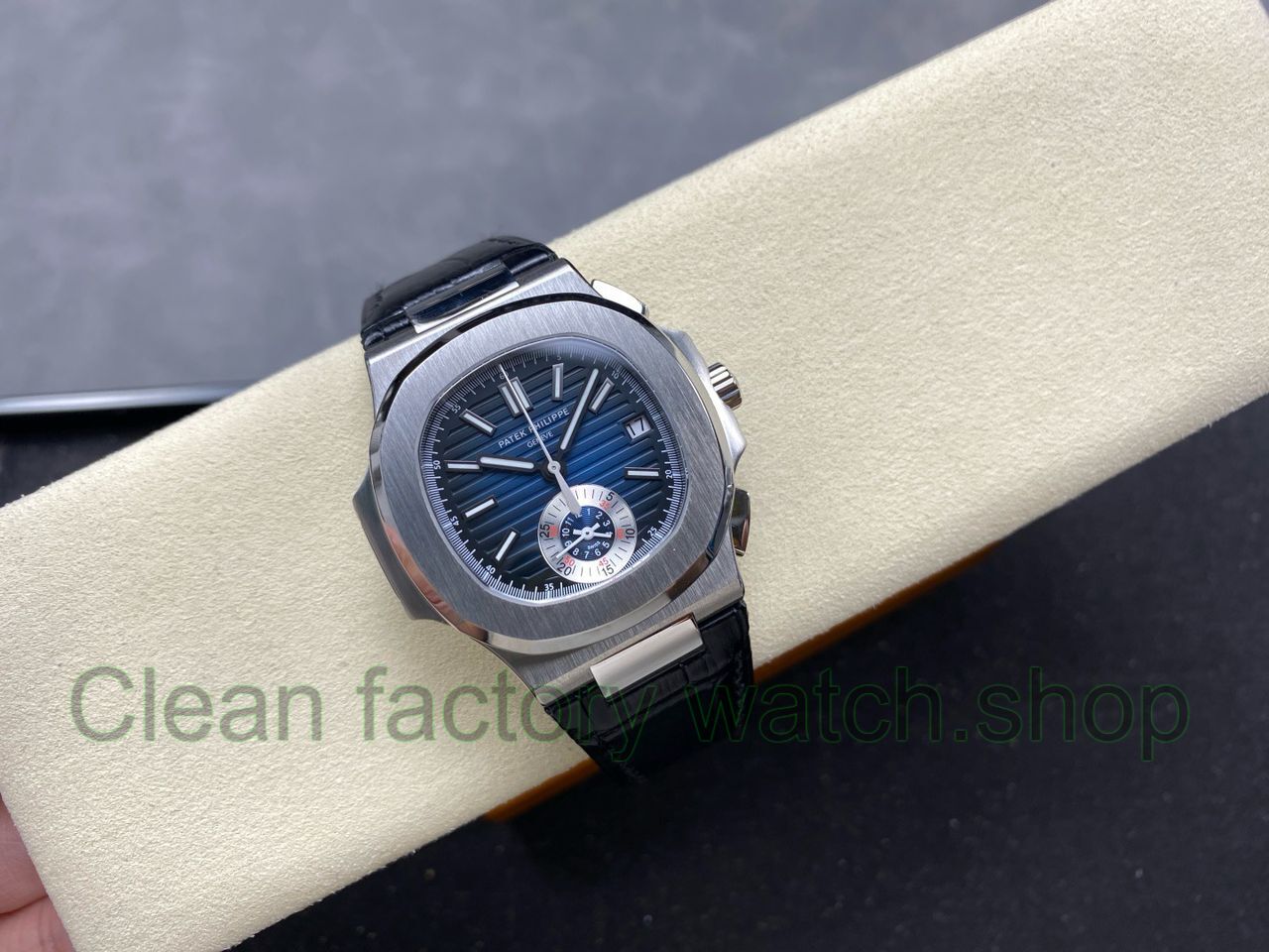 3K Factory Patek Philippe Nautilus 59801A-001 Leather Strap Blue Dial (14) 3K Factory Patek Philippe Nautilus 59801A-001 Leather Strap Blue Dial (14)