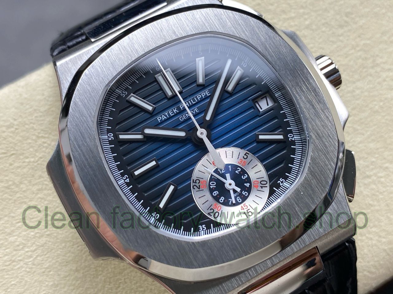 3K Factory Patek Philippe Nautilus 59801A-001 Leather Strap Blue Dial (19) 3K Factory Patek Philippe Nautilus 59801A-001 Leather Strap Blue Dial (19)
