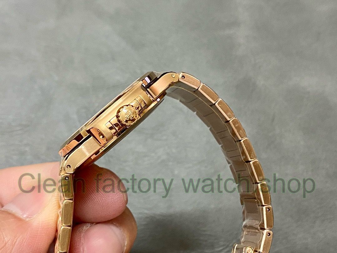 3K Factory Patek Philippe Nautilus 7118-1200R-010 Full Rose Gold Diamond Bezel Gold Dial (10) 3K Factory Patek Philippe Nautilus 7118-1200R-010 Full Rose Gold Diamond Bezel Gold Dial (10)