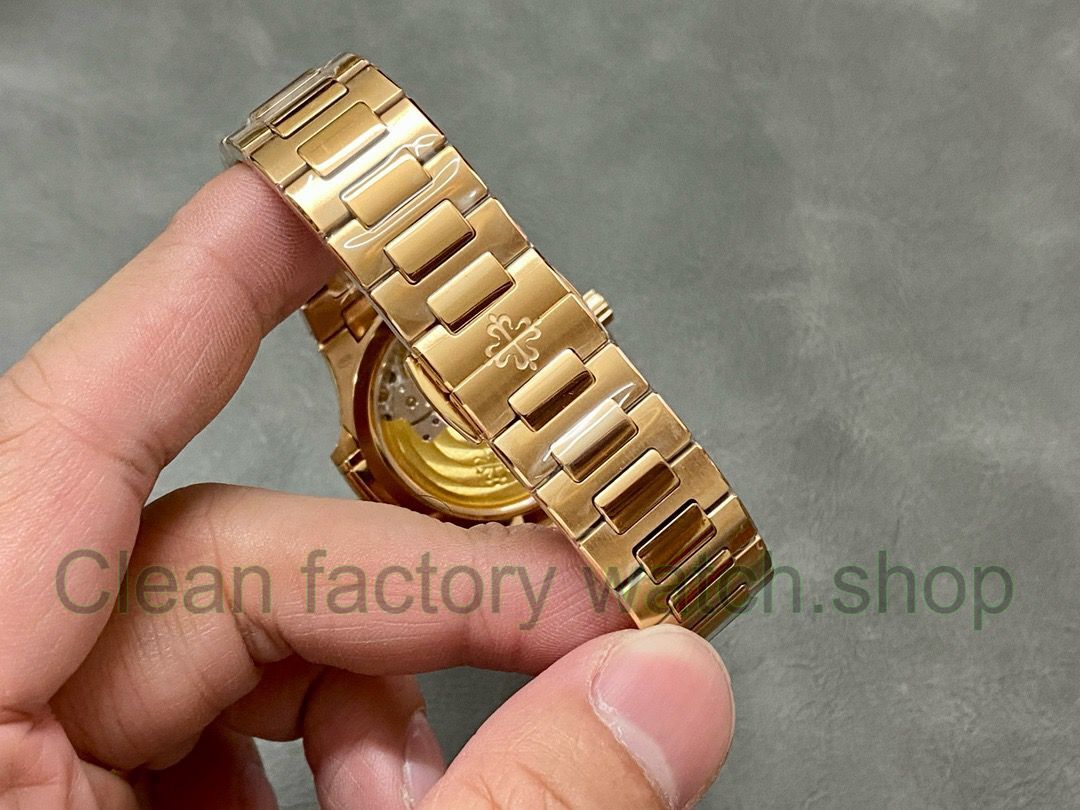3K Factory Patek Philippe Nautilus 7118-1200R-010 Full Rose Gold Diamond Bezel Gold Dial (11) 3K Factory Patek Philippe Nautilus 7118-1200R-010 Full Rose Gold Diamond Bezel Gold Dial (11)