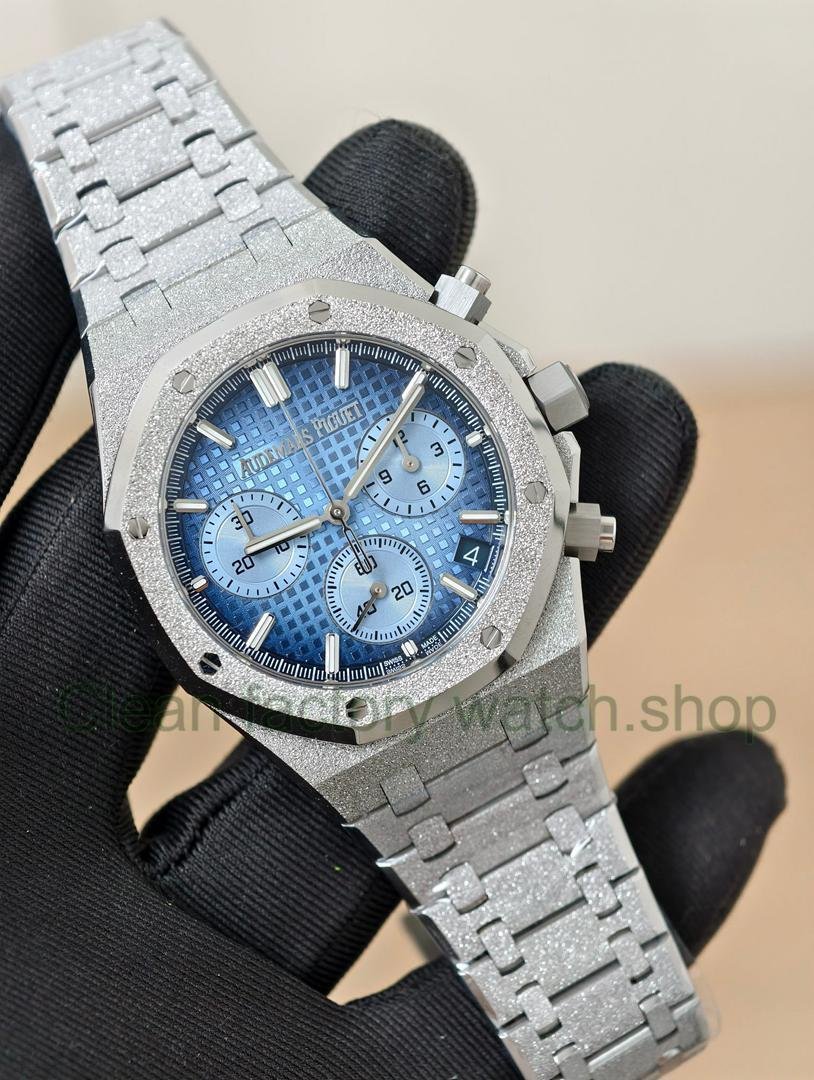 APS Factory Audemars Piguet Royal Oak Chronograph 26240BC.GG.1324BC.01 41mm White Gold Ice Blue Dial (10) APS Factory Audemars Piguet Royal Oak Chronograph 26240BC.GG.1324BC.01 41mm White Gold Ice Blue Dial (10)