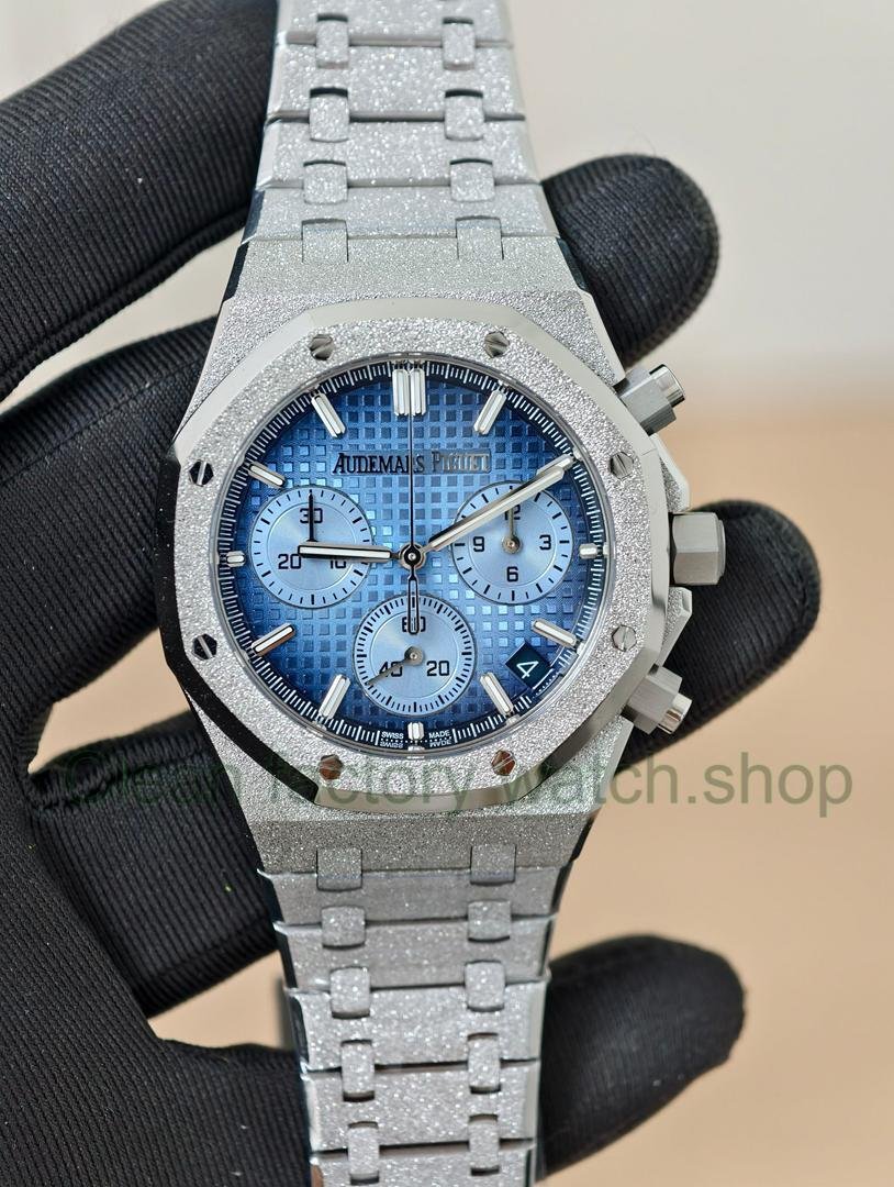 APS Factory Audemars Piguet Royal Oak Chronograph 26240BC.GG.1324BC.01 41mm White Gold Ice Blue Dial 1 APS Factory Audemars Piguet Royal Oak Chronograph 26240BC.GG.1324BC.01 41mm White Gold Ice Blue Dial
