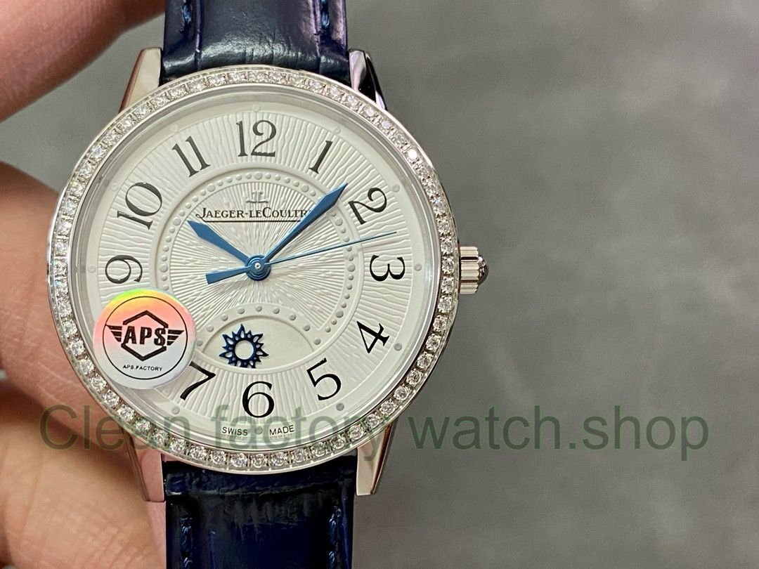 APS Factory Jaeger LeCoultre Rendez Vous Q3448430 Diamond Bezel Silver Dial 13 Clean Factory Watch